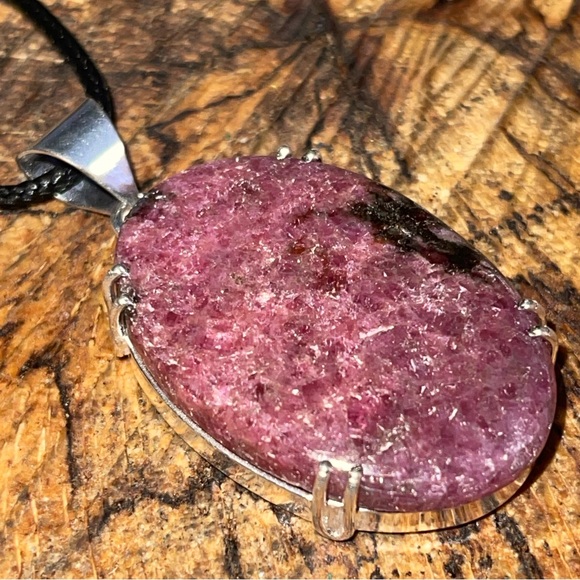 “The Stone of Love” Rhodonite Pendant 2” - Picture 3 of 13
